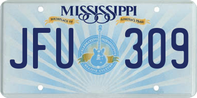 MS license plate JFU309