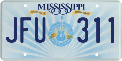 MS license plate JFU311