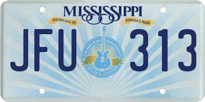 MS license plate JFU313
