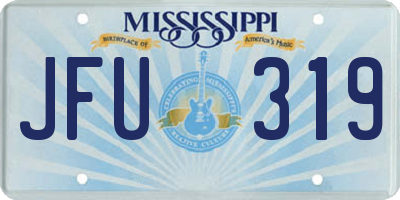 MS license plate JFU319
