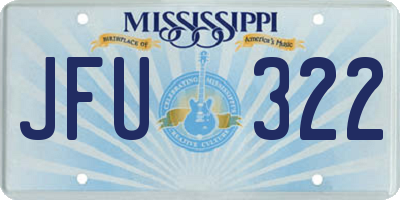 MS license plate JFU322