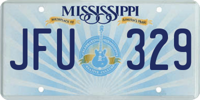 MS license plate JFU329