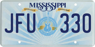 MS license plate JFU330