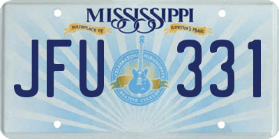 MS license plate JFU331