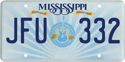 MS license plate JFU332