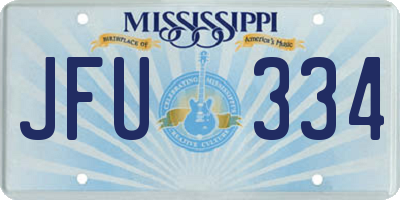 MS license plate JFU334