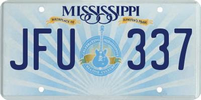 MS license plate JFU337