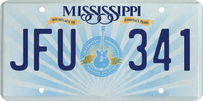MS license plate JFU341