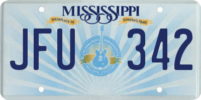 MS license plate JFU342