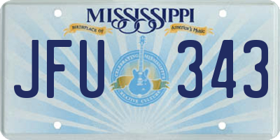 MS license plate JFU343