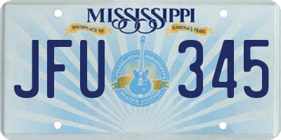 MS license plate JFU345