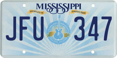MS license plate JFU347