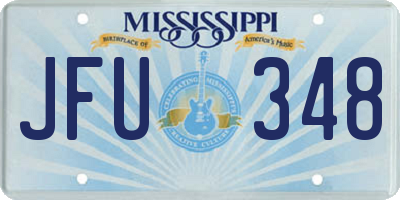 MS license plate JFU348