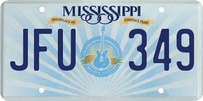 MS license plate JFU349