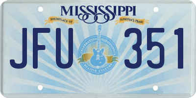 MS license plate JFU351
