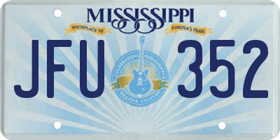 MS license plate JFU352