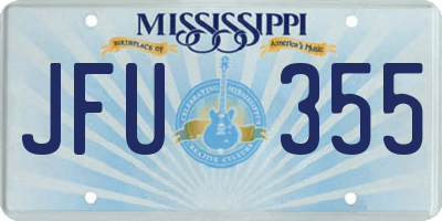 MS license plate JFU355