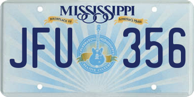 MS license plate JFU356