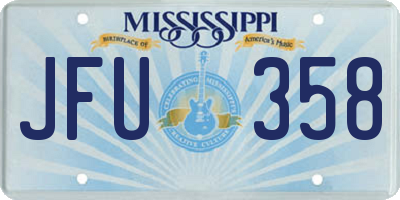 MS license plate JFU358