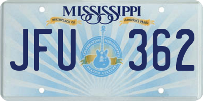 MS license plate JFU362