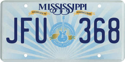 MS license plate JFU368