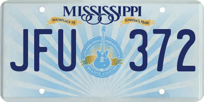 MS license plate JFU372