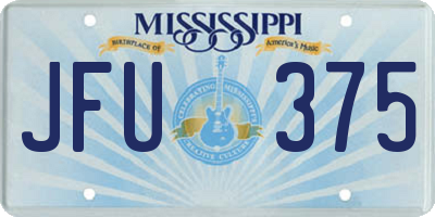 MS license plate JFU375