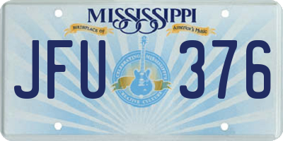 MS license plate JFU376
