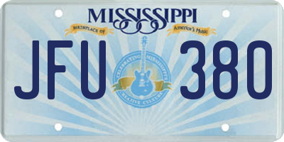 MS license plate JFU380