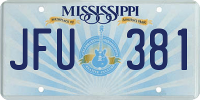 MS license plate JFU381
