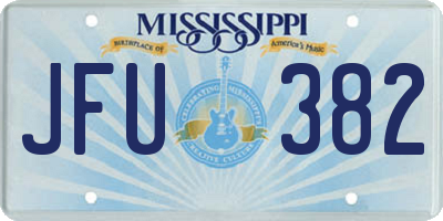 MS license plate JFU382