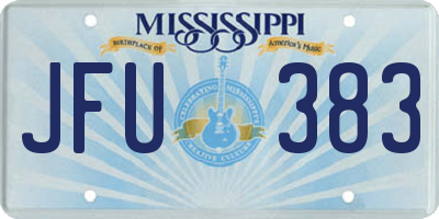 MS license plate JFU383
