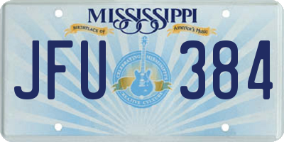 MS license plate JFU384