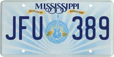 MS license plate JFU389