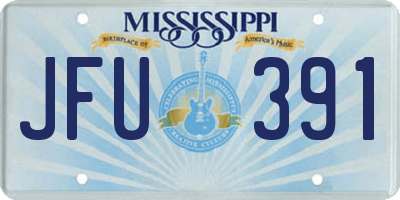 MS license plate JFU391