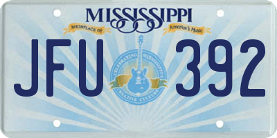 MS license plate JFU392