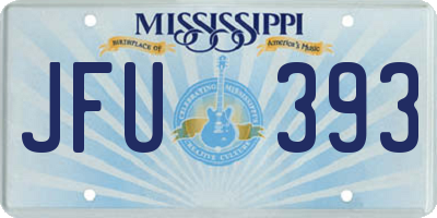 MS license plate JFU393