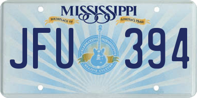 MS license plate JFU394
