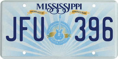 MS license plate JFU396