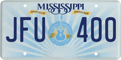 MS license plate JFU400