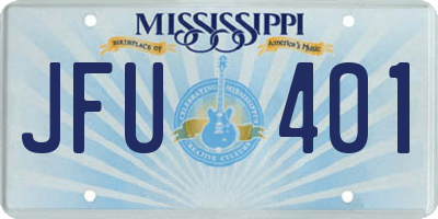 MS license plate JFU401