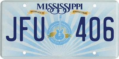 MS license plate JFU406