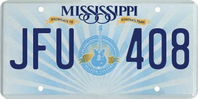 MS license plate JFU408