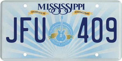 MS license plate JFU409
