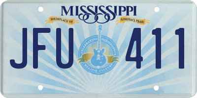 MS license plate JFU411
