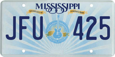 MS license plate JFU425