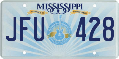 MS license plate JFU428