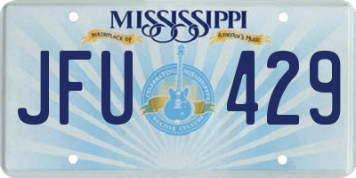 MS license plate JFU429
