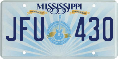 MS license plate JFU430