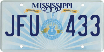 MS license plate JFU433